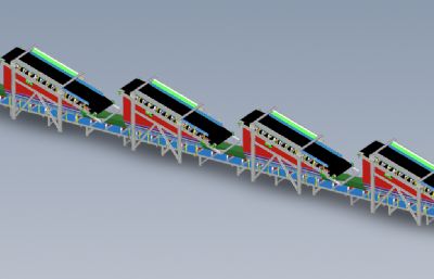 带式传送带,输送机solidworks模型