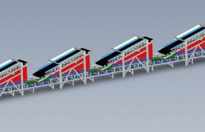 带式传送带,输送机solidworks模型