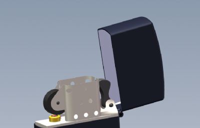 煤油打火机,砂轮打火机solidworks模型