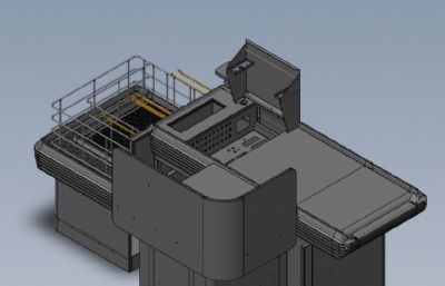 超市收银台solidworks模型