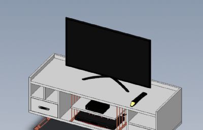 小型电视柜solidworks模型