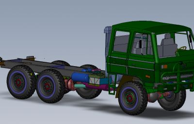 军用汽车,东风EQ2102卡车solidworks模型