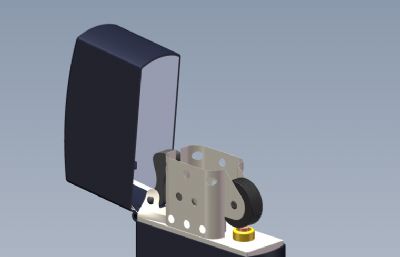 煤油打火机,砂轮打火机solidworks模型