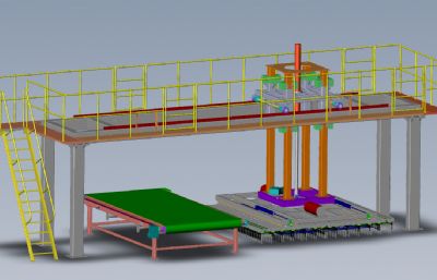 龙门式码坯机solidworks模型