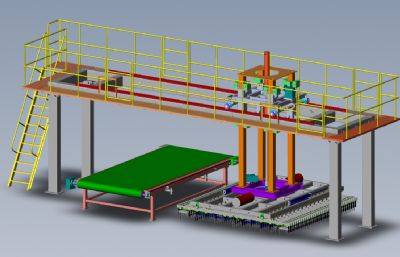 龙门式码坯机solidworks模型