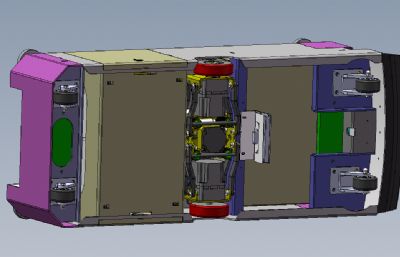 潜伏智能AGV小车solidworks模型