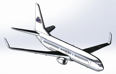 波音737-7000民航客机solidworks模型