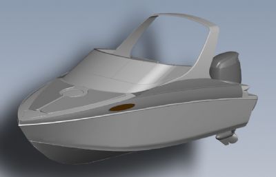 小型游艇solidworks模型