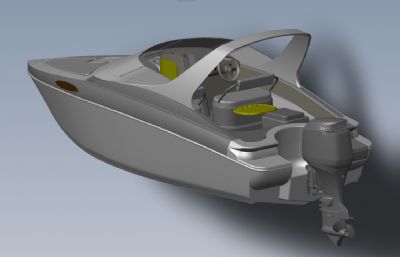 小型游艇solidworks模型