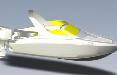 小型游艇solidworks模型