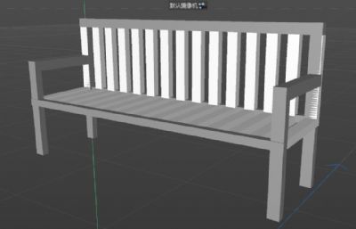 木长椅C4D模型