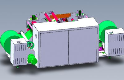 薄膜钢片自动卷压机solidworks模型