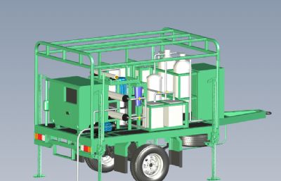 移动式水处理机solidworks模型