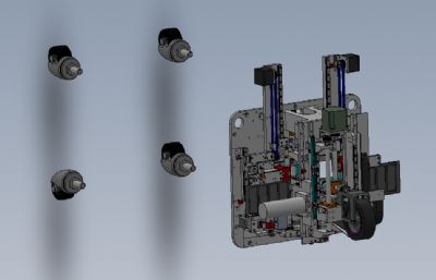 SMT自动接料带机solidworks模型