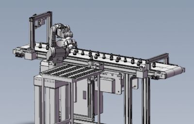 LED灯粘结自动化设备solidworks模型