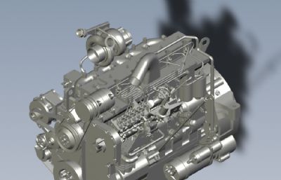 柴油发动机solidworks模型