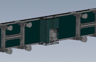 2米皮带线流水线solidworks模型