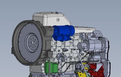 柴油发动机solidworks模型