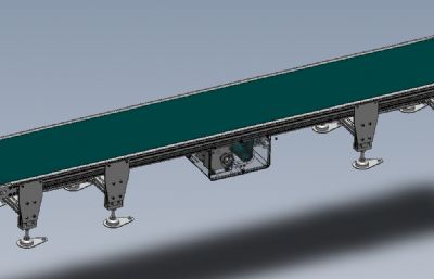 2米皮带线流水线solidworks模型