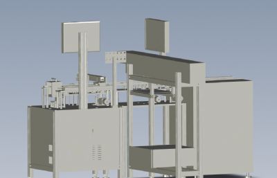 LED元件包装检测一体机solidworks模型