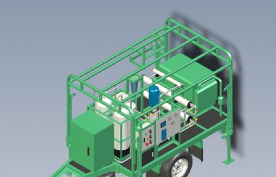 移动式水处理机solidworks模型