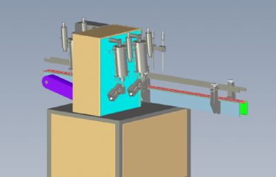 4头灌装机设备igs模型