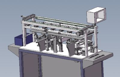 线圈切脚测试浸脚机solidworks模型