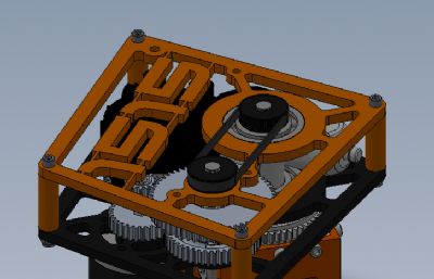 I2齿轮减速驱动轮solidworks模型