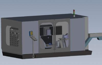 车铣复合加工中心solidworks模型