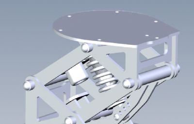 弹簧座椅支架step模型