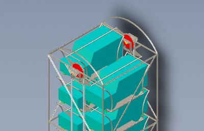 车辆提升机,立体车库step模型