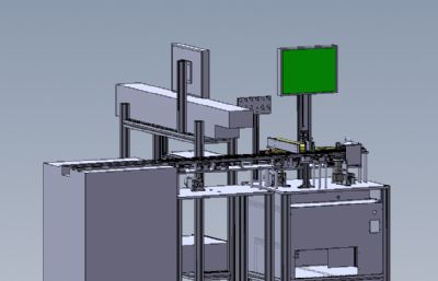 LED元件包装检测一体机solidworks模型