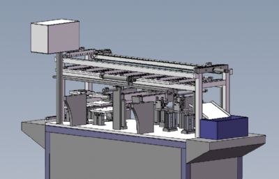 线圈切脚测试浸脚机solidworks模型