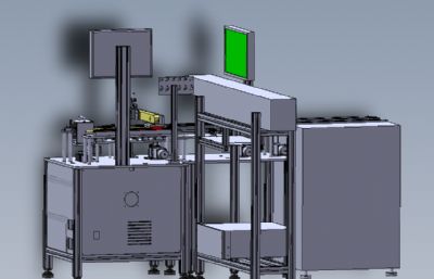 LED元件包装检测一体机solidworks模型