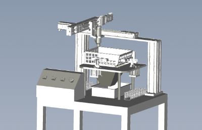 半自动打磨机solidworks模型