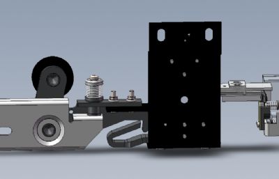 电梯厅门161门锁solidworks模型