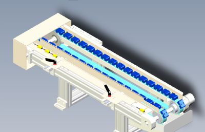 等距皮带输送线solidworks模型