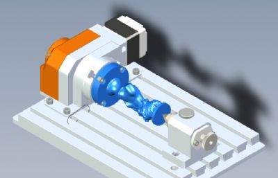 雕刻机铣床旋转工作台solidworks模型