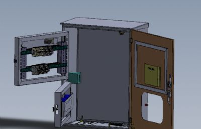 电力变压器控制柜solidworks模型