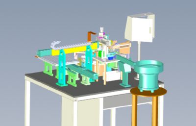 电子行业PTCT LED自动组装机solidworks模型