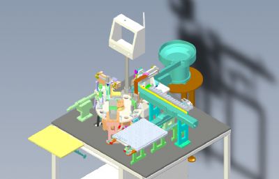 电子行业PTCT LED自动组装机solidworks模型