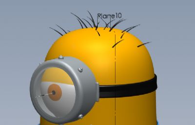 单眼小黄人solidworks模型