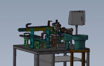 电子行业PTCT LED自动组装机solidworks模型