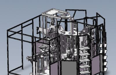 多工位组合非标自动化设备solidworks模型