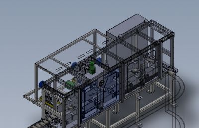 多工位自动抛光机solidworks模型