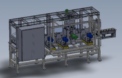 多工位自动抛光机solidworks模型