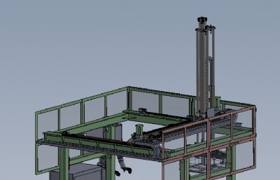 大桁架机械手出料架设备solidworks模型