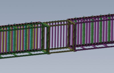 钢化玻璃自动清洗滚筒线solidworks模型