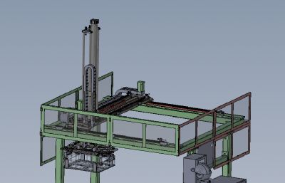 大桁架机械手出料架设备solidworks模型