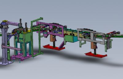 自动化灌装生产线solidworks模型